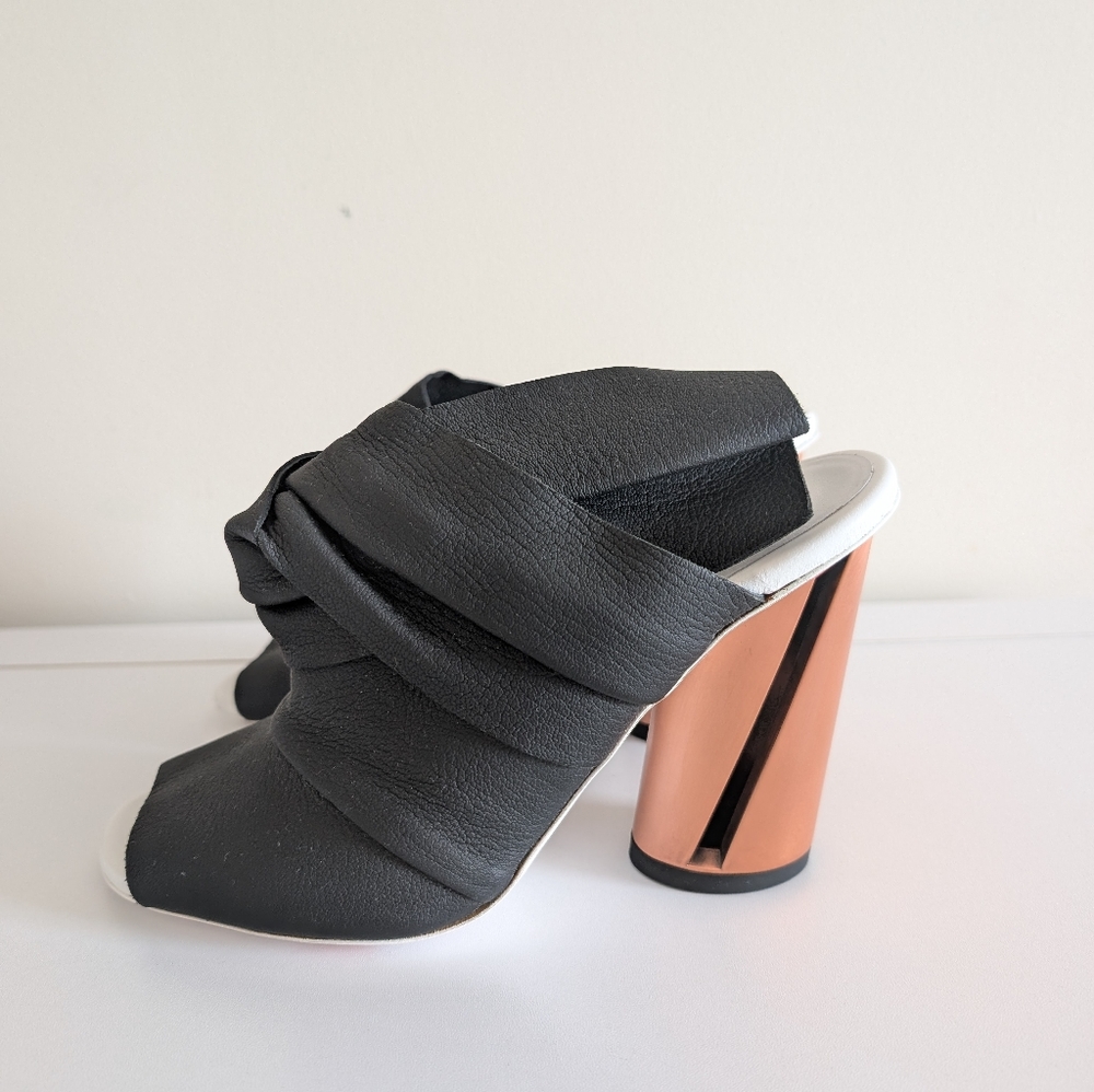 Proenza Schouler Leather And Metal Heeled Mules
